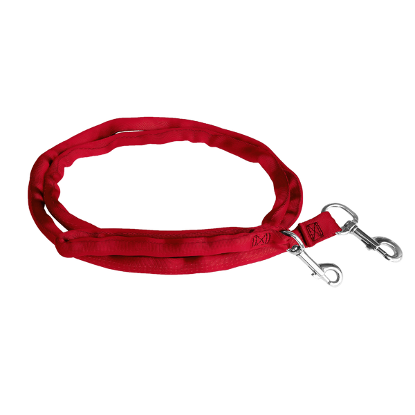 Red-LuvMyLeash,6-10 ft option,Leash Harness-Stops Pulling ,6oz.,Padded,2 Snaps,8 in 1 ,U.S.A.