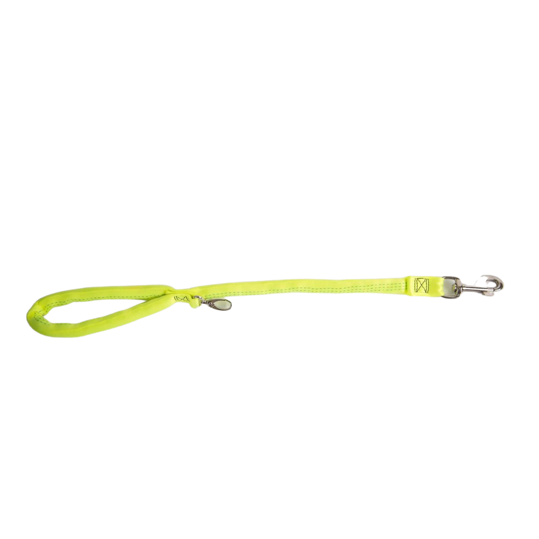 Yellow Luv My Leash 1 12 Foot option Lightweight Padded Dual Snap