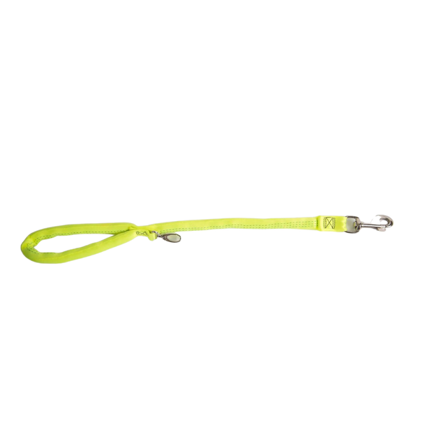 Yellow-Luv My Leash, 1-12 Foot option, Lightweight, Padded,Dual Snap, 5 Leashes in 1, Made in U.S.A.