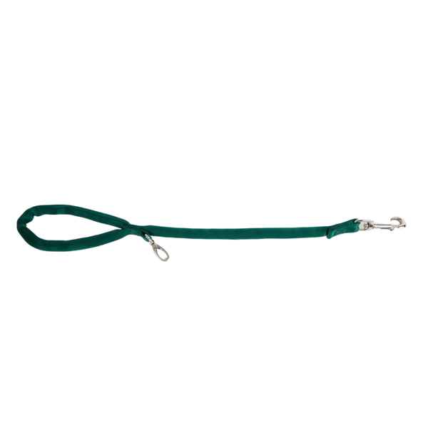 Hunter Green-Luv My Leash, 1-12 Foot option, Lightweight, Padded,Dual Snap, 5 Leashes in 1, Made in U.S.A.