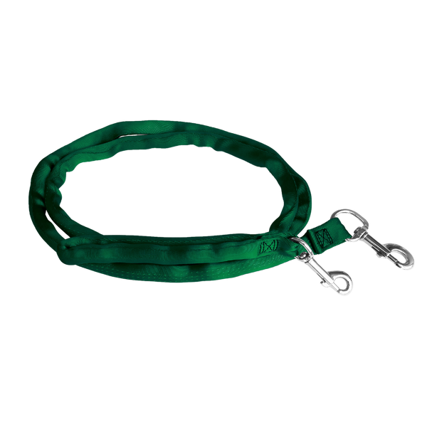 Hunter Green-LuvMyLeash,6-10 ft option,Leash Harness-Stops Pulling ,6oz.,Padded,2 Snaps,8 in 1 ,U.S.A.