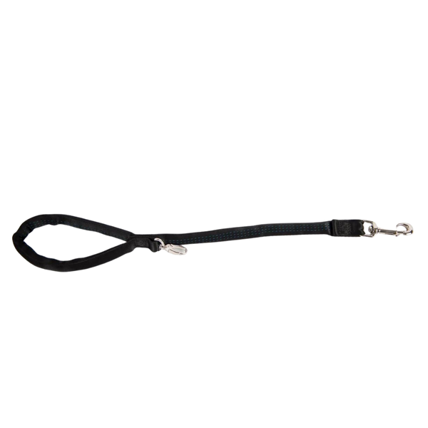 Black-Luv My Leash, 1-12 Foot option, Lightweight, Padded,Dual Snap, 5 Leashes in 1, Made in U.S.A.