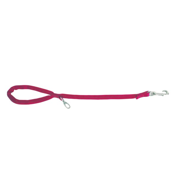 Raspberry Pink-Luv My Leash, 1-12 Foot option, Lightweight, Padded,Dual Snap, 5 Leashes in 1, Made in U.S.A.