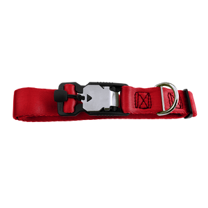 Magnetic Locking Dog Safety Collar - Red