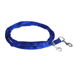 Blue-LuvMyLeash,6-10 ft option,Leash Harness-Stops Pulling ,6oz.,Padded,2 Snaps,8 in 1 ,U.S.A.
