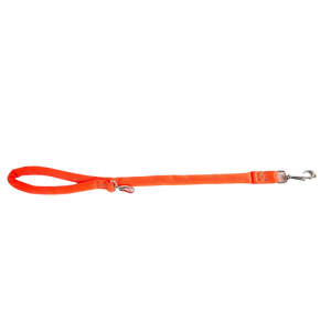 Orange-Luv My Leash, 2-6 Foot option ,Lightweight, Padded,Dual Snap, 5 Leashes in 1 ,Made in U.S.A.
