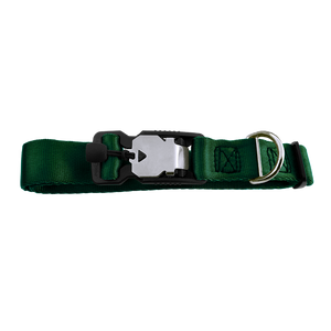 Magnetic Locking Dog Safety Collar - Hunter Green
