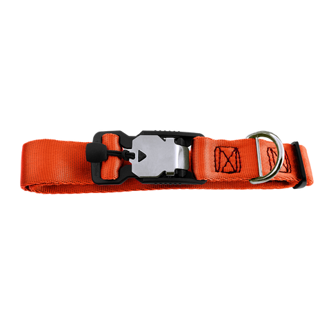 Magnetic Locking Dog Safety Collar - Orange