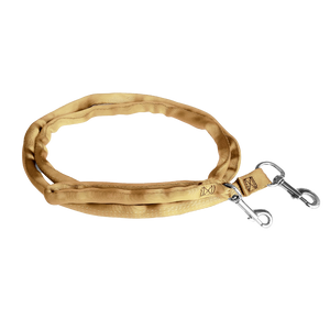 Gold-LuvMyLeash,6-10 ft option,Leash Harness-Stops Pulling ,6oz.,Padded,2 Snaps,8 in 1 ,U.S.A.