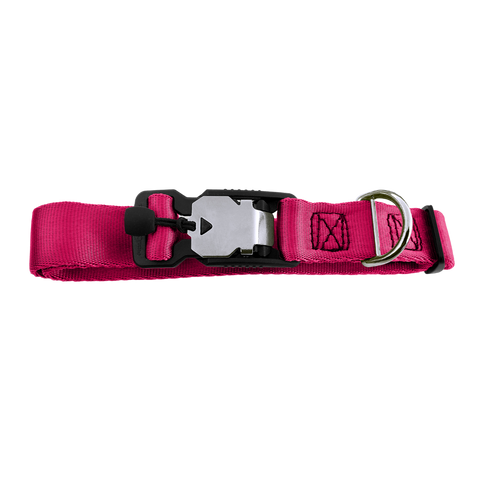Magnetic Locking Dog Safety Collar - Raspberry (Pink)