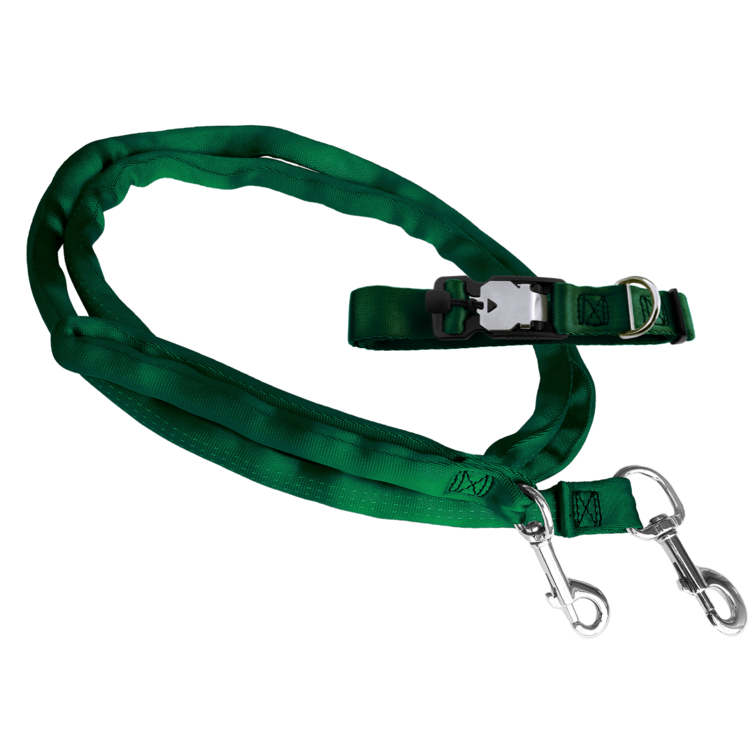 Padded,Dual Snap, Leash Harness & Magnetic Locking Safety Collar Combo