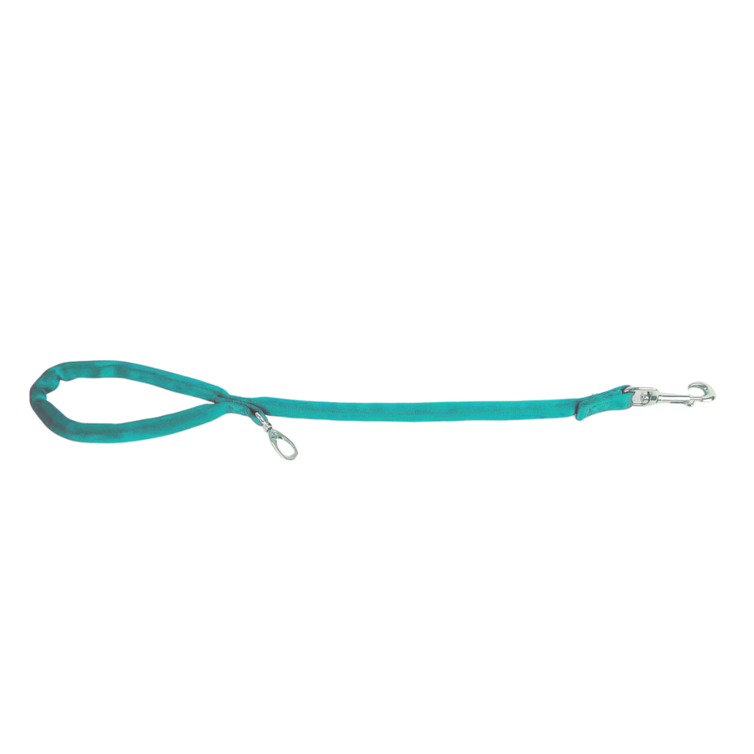 Teal-Luv My Leash, 1-12 Foot option, Lightweight, Padded,Dual Snap, 5 Leashes in 1, Made in U.S.A.